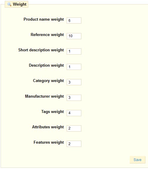 Prestashop Weight Display Module