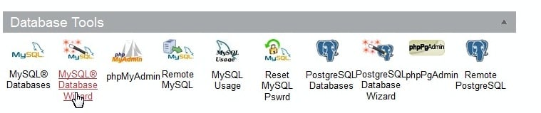 Откройте стартовую страницу Justhost и в Database Tools (инструменты базы д